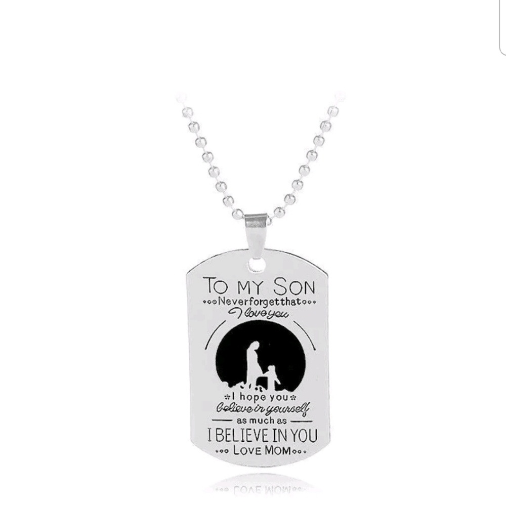 I Believe In You -To My Son Necklace Love Mom - Picture 3 of 5